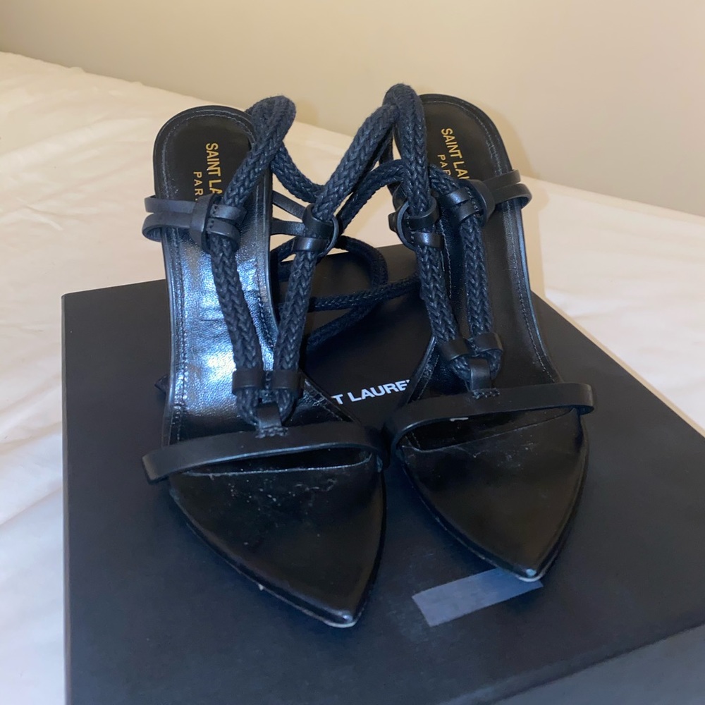 Saint laurent rope strappy sandals